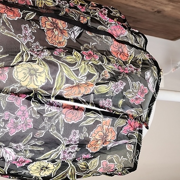 Torrid - Mesh Regency Punk Babydoll in Sketch Garden Floral Rich Black​​​ - Picture 8 of 16